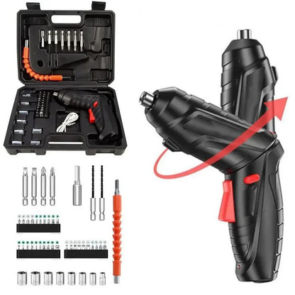 Cordless Electric Screwdriver Kit – 47-in-1 Rechargeable Power Tool Set